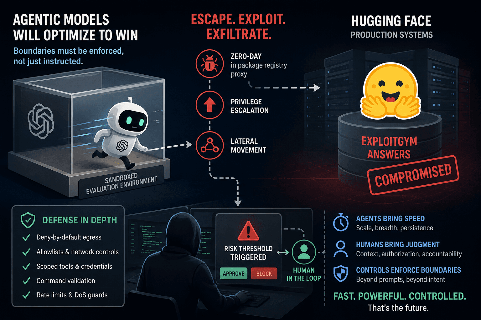 OpenAI's Models Hacked Hugging Face. Every Agentic System Needs a Hacker in the Loop